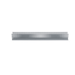 Canaleta Ranurada de PVC sin Tapa, Tipo F, 2.25 in de Ancho, 3.14 in de Alto y 1800 mm de Largo, Color Gris