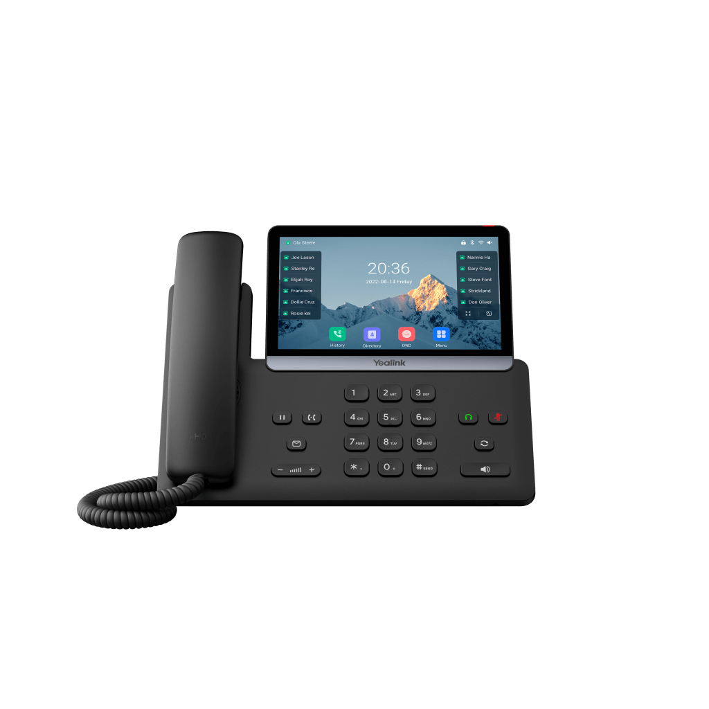 Teléfono IP Ejecutivo Yealink SIP-T77U con Pantalla Táctil de 7 Pulgadas Audio HD y Cancelación de Ruido con IA