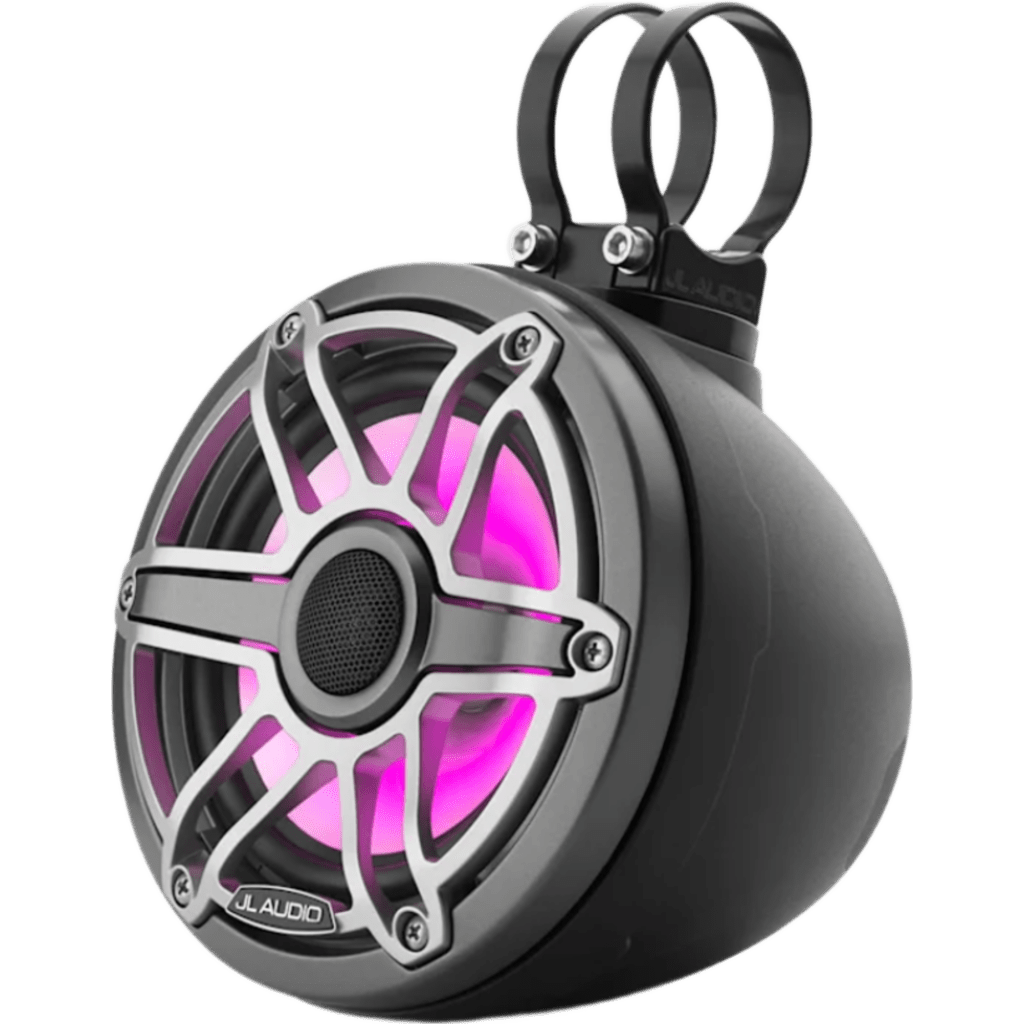 Sistema Cerrado Coaxial 6.5 in (165 mm) / Potencia RMS 75 W / Impedancia 4 &Omega; / Respuesta 100 Hz-25 kHz / Sensibilidad 89.5 dB / LED Transflective / Rejilla Deportiva Titanio / Cono Polipropileno con Mica / Tweeter Cúpula de Seda 20 mm (0.8 in