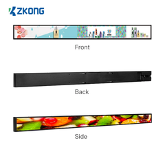Display Electrónico de Estantes 23.1 Pulgadas ZKL231 / LCD Estirado 1920x158 / Android 4.4.2 / Brillo 400 Nits / Wi-Fi Dual Band / MicroUSB y Type-C / Consumo Máximo 45W / Certificaciones Internacionales