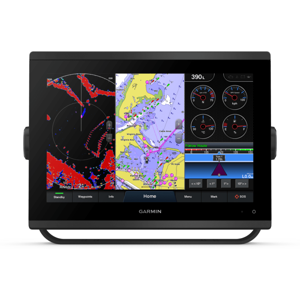 Plotter Sonda Garmin 12.1" WXGA / Pantalla Táctil / GPS-GLONASS-Galileo / IPX7 / NMEA 2000 / AIS-DSC / 10 Hz Alta Sensibilidad
