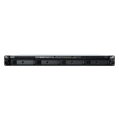 NAS RackStation RS822+ | 4 Bahías | 1U | AMD Ryzen V1500B | 32 GB DDR4 ECC | 4 Puertos 1GbE | Expansión PCIe | Compatible con SSD NVMe | Sistema Operativo Synology DSM.