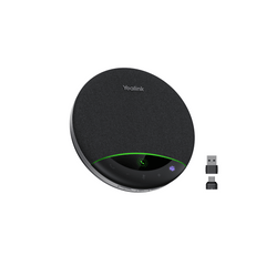 Yealink SP96, altavoz portátil con micrófono integrado, Bluetooth 5.3 con adaptador USB-C/A, alcance de captación de voz de 5 m, 26 horas de conversación, cancelación de ruido con IA.