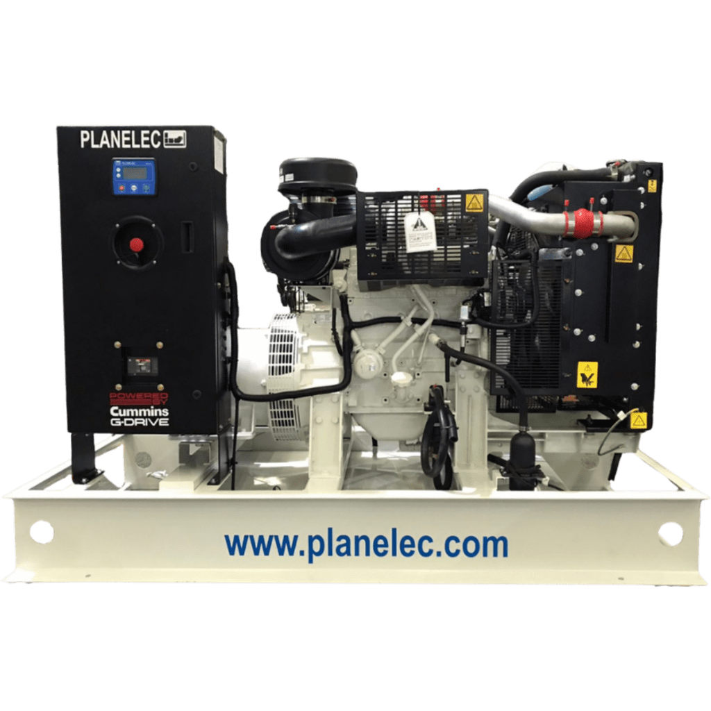 Planta de Emergencia Diesel/ 63 kW (79 kVA) Emergencia / 57 kW (71 kVA) Continuo / 220/127V / Trifásico 4 Hilos / 1800 RPM / Motor Cummins 4BTAA3.3G12 / Generador Stamford S1L2Y1 / Control PEM-CAP / Transferencia Automática/ Tanque 125 L