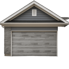 Seccion para puerta de Garage / Acabado laminado PREMIUM / Panel de 21" / Color gris / 20 pies Ancho / Estilo Americana.
