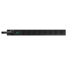 PDU ES2P Monitoreable (MI) para Distribución de Energía, Enchufe de Entrada NEMA 5-20P, Con 8 Salidas 5-20R, Horizontal 19in, 120 Vca, 20 Amp, 1 UR