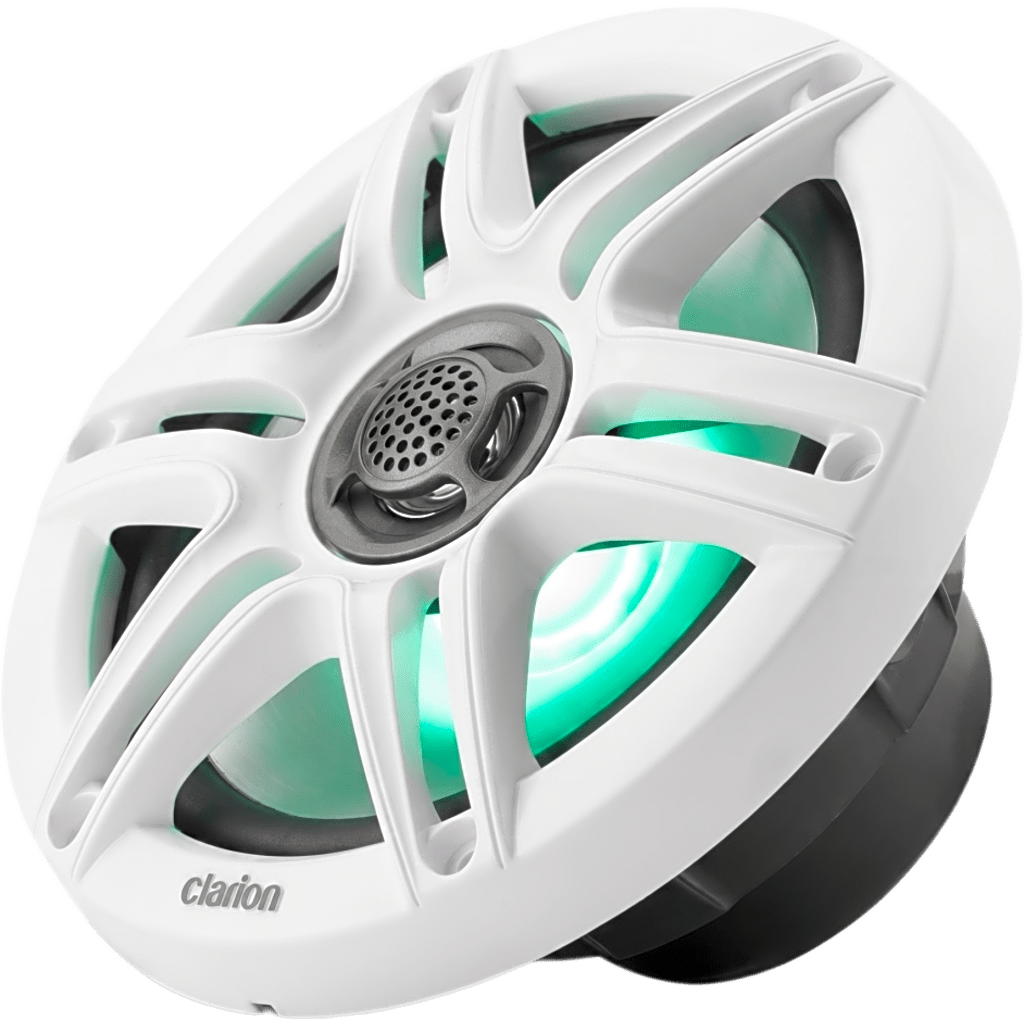 Altavoces náuticos Clarion® CMS Coaxial 6.5" / 30 W RMS / 4 ohm / 87 dB / 55 Hz-20 kHz / LED RGB / Montaje 5.00"-5.25"