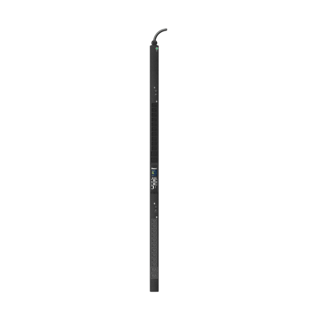 PDU ES2P Monitoreable (MI) para Distribución de Energía, Enchufe de Entrada NEMA L6-30P, Con 20 Salidas C13 y 4 C19, de Instalación Vertical, 208 Vca, 30 Amp