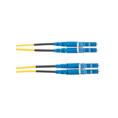 Jumper de Fibra Optica Monomodo 9/125 OS2, LC-LC Duplex, OFNR (Riser), Color Amarillo, 25 Metros (82.02 Pies)
