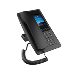 Teléfono IP Hotelero Wi-Fi 6 / Pantalla IPS 3.5" 320x480 / 2 Líneas SIP / 5 Teclas Programables / Puerto USB-A / PoE 802.3af / Audio HD / Diseño Negro