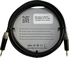 Cable 3.5mm a 3.5mm, conectores color negro MTP3C-BG, length 2m