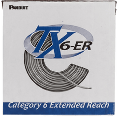 Bobina de Cable UTP de 4 Pares, Cat6 de Rango Extendido, 22 AWG, CMR (Riser), Color Gris, 305 m
