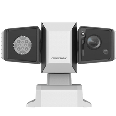 Punta de Poste IP Dual / PTZ 4 Megapixel (40X Zoom) + Panorámica 4 Megapixel (4 mm) / 500 mts IR Laser / IP67 / IK10 / EIS / WDR 150 dB / Wiper / Anticorrosión (NEMA 4X)