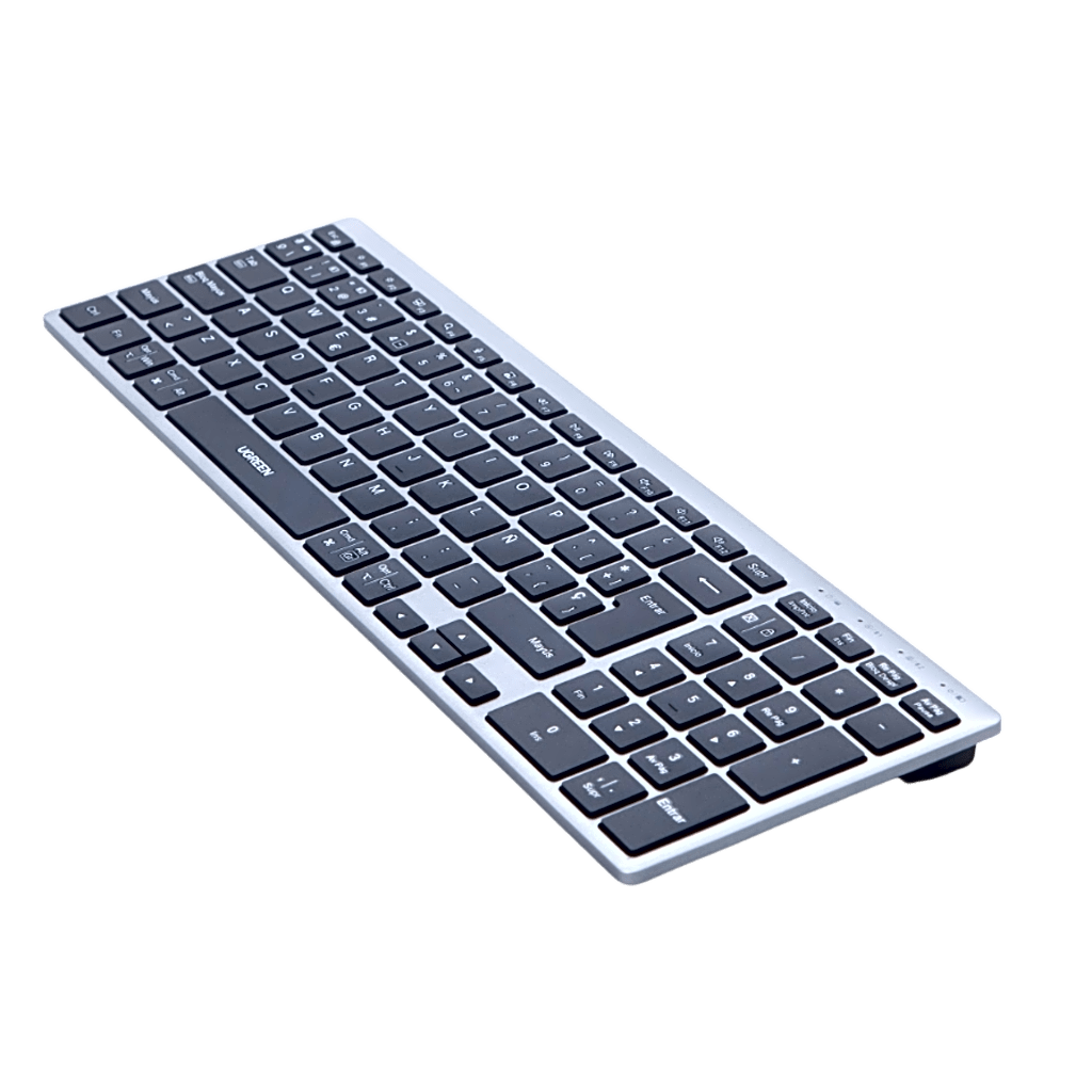 Teclado Inalámbrico Multimodo / Bluetooth + 2.4 GHz / Batería Recargable 500 mAh / 3 Dispositivos Simultáneos / Recorrido de Tecla 1.8 mm / Carga USB-C / Alcance 10 m (33 ft) / Windows macOS Linux ChromeOS Android