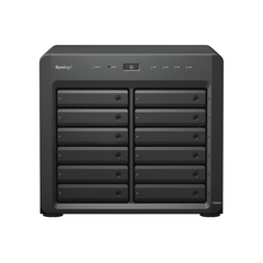 NAS Synology DiskStation DS2422+ | 12 Bahías | Expandible a 24 Bahías | Procesador AMD Ryzen Quad-Core | Hasta 32 GB DDR4 ECC | Caché NVMe SSD | Redes 10/25GbE | Compatible con Virtualización y Vigilancia.