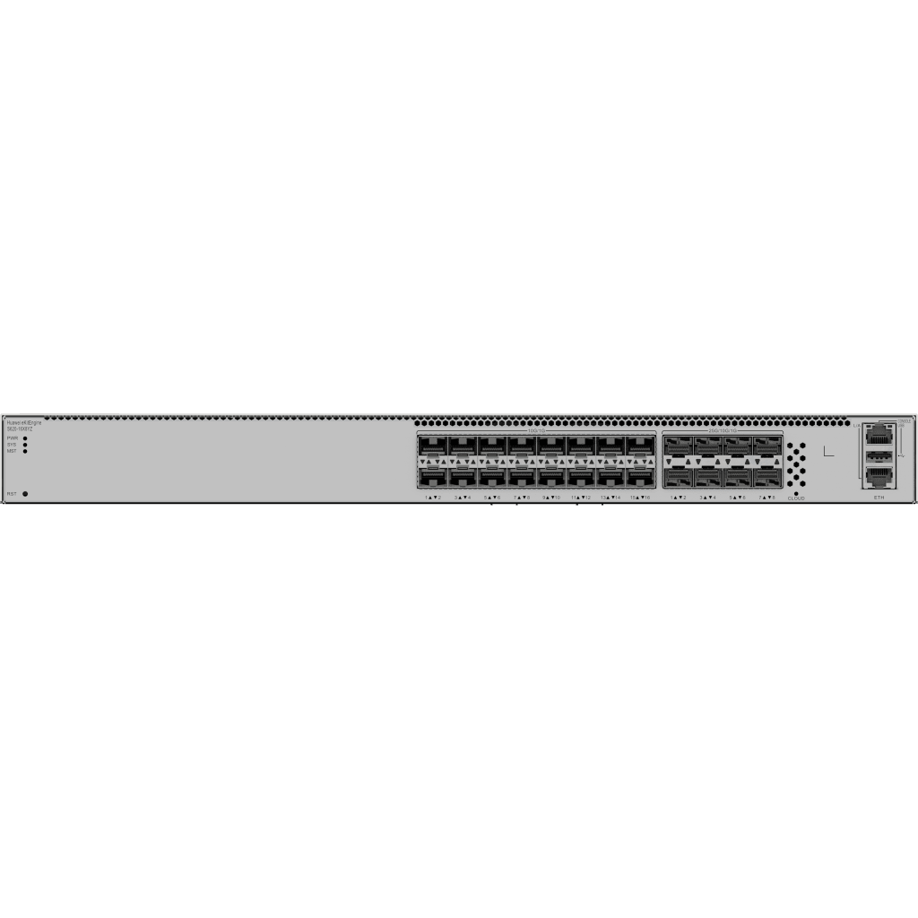 Switch eKit Core para Fibra Óptica Administrable Capa 3 / 16 puertos SFP 10 Gbps + 8 Puertos SFP28 25 Gbps / Capacidad de Conmutación 1,120 Gbit/s / Gestión Gratuita desde la Nube / Libre de Licenciamiento / Ruteo Dinamico (RIP, OSPF, IS-