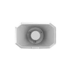 Altavoz IP Tipo Corneta / 10W / PoE+ / E/S de Alarma / Para integración con sistema Hanwha / IP66 / SIP, IPv4, HTTP, DNS, NTP, TCP, UDP, ARP.