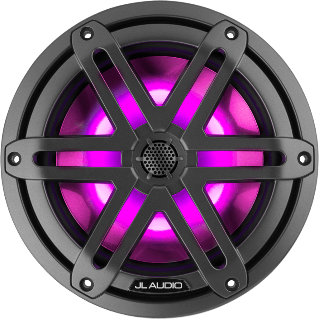 Bocinas Náuticas JL Audio M3 / 7.7" / Coaxial / 70 W RMS / LED RGB / Rejilla Deportiva Gris / 90.5 dB / 45 Hz-25 kHz / 4 &Omega;