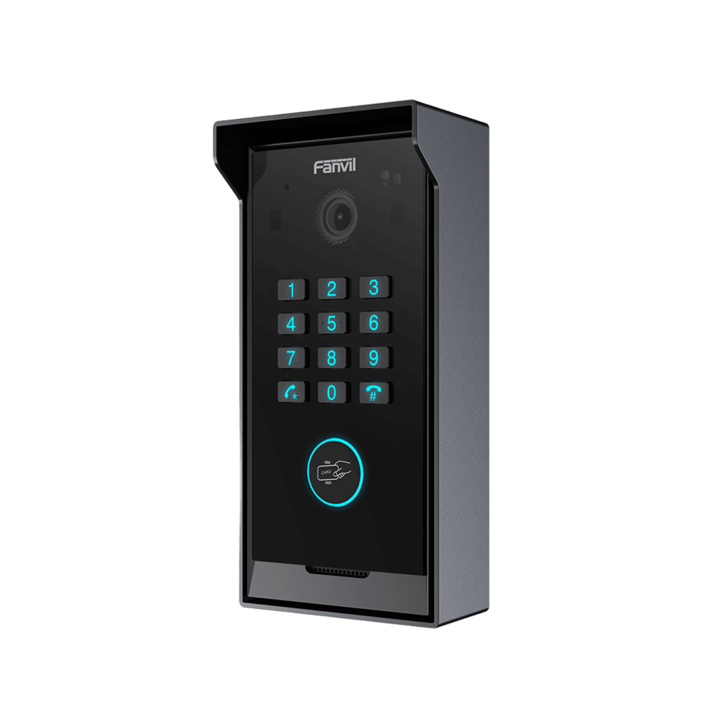 Videoportero Slim IP SIP con Cámara HD, IP IP65, Teclado Numérico y Relé, Apertura por BLE, Tarjeta, Remoto, Protocolo ONVIF, Compatible con App Fanvil Link
