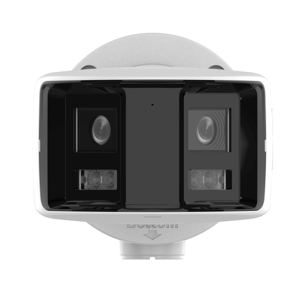 [ PROTECCIÓN ACTIVA ] Bala IP Panorámica 8 Megapixel / 180° / Lente 2.8 mm / Imagen a Color 24/7 / PoE / WDR 130° / IP67 / ACUSENSE / Protección Activa (Luz Estroboscópica y Alarma Audible) / 40 mts Luz Blanca /ACUSEEK