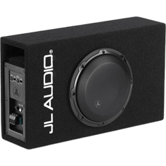 Subwoofer Amplificado para Coche / 8″ (20.3 cm) / Amplificador Integrado 250 W RMS / Impedancia 0.4 &Omega; o 0.2 &Omega; / Carcasa con Puertos / Rejillas Incluidas / JL Audio MicroSub+ W3v3