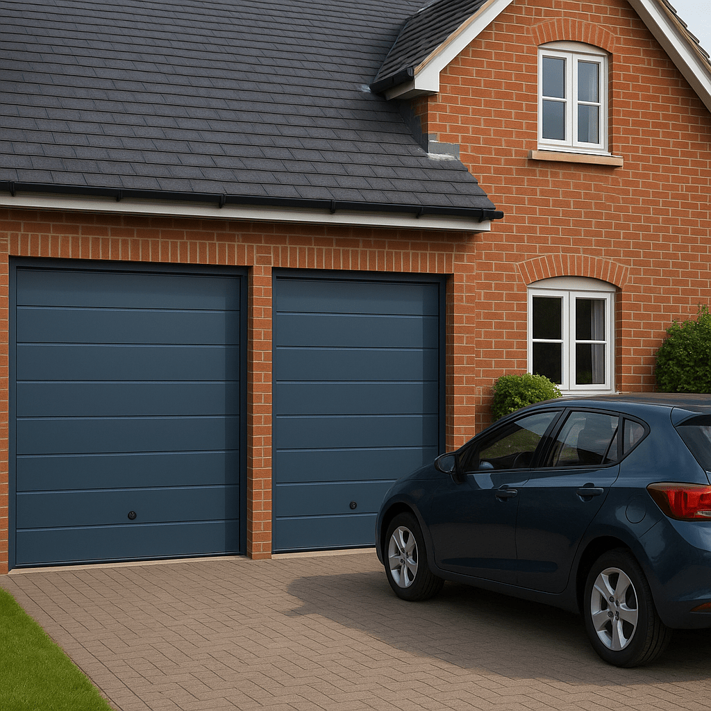 Puerta D / Garage D / Alta Calidad / Linea Central / Color GRIS /  acabdo DELUXE / 20X7 pies / AISLADA / Estilo Americana.