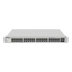 Switch Administrable PoE Capa 2+ Plus, con 48 puertos Gigabit PoE 802.3af/at + 4 SFP+ para fibra 10Gb, gestión gratuita desde la nube, 370w