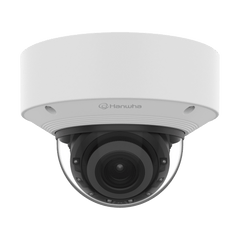 Cámara Domo AI IR 5MP / Motorizado Varifocal 3.3~9.3mm / Doble NPU / Análisis Inteligente / WDR 120dB / IR 50m / IP52 IK10 / PoE / Wisenet 9