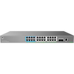 Switch de Red Empresarial L2++ / Serie GWN7800 Pro / 24 Puertos Gigabit PoE 400W / 2 SFP+ / Gestión Cloud GDMS / VLAN 4K / QoS Avanzado / Seguridad Integral