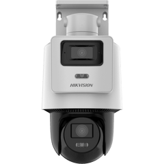 Cámara PTZ TandemVu 4 MP + 4 MP / Lentes 2.8 mm + 8 mm / Dual Light IR + Blanca 30 m / IP66  / Audio Bidireccional