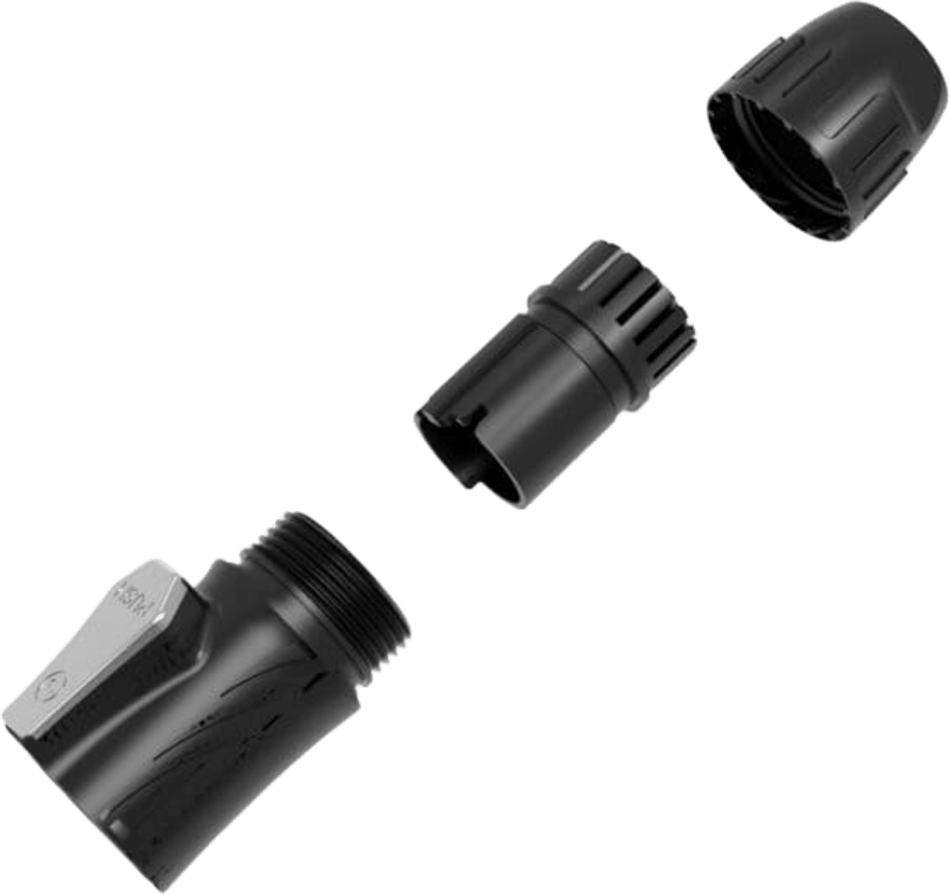Conector de Alimentación | Núcleo de 3 capas | Carcasa de zinc | Protección RF | Contactos dorados | Alta resistencia | Carcasa PA66 | Resistencia a presión | 20A RMS | Protección IP65