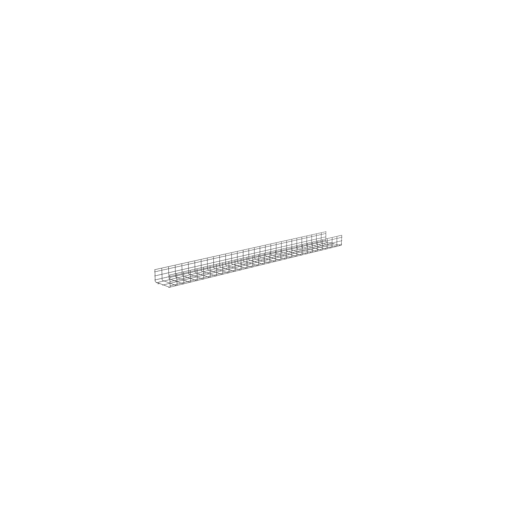 Charola Wire Basket de 12 in (304 mm) de Ancho, 6 in (152 mm) de Alto, 3 m de Largo, Hasta 626 Cables Cat6, Color Negro