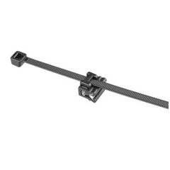 Cincho de Nylon 6.6 Solar Clip, 188mm largo x 14mm ancho, Color Negro, Exterior Resistente a Rayos UV, Paquete de 100pz