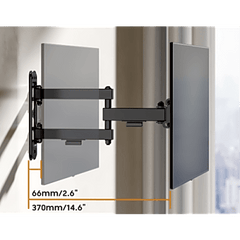 Soporte de Pared Articulado para Pantallas o Monitores | Compatibilidad VESA 75x75 - 200x200 / Hasta 43 Pulgadas | Capacidad Máxima de Carga 20 kg | Fabricado en Acero