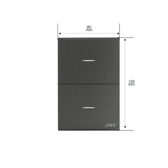 Placa con2 Interruptores Escalera  10 A 127 V  60 Hz.