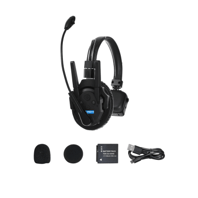 Intercomunicador Inalámbrico TXtalk Pro / Antenas Externas / Rango 500m / Hasta 13 Unidades Conectadas / Auricular Monoaural / Batería 1050mAh / ABS Ligero y Cuero Suave
