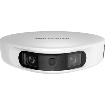 PanoVu Series / Vista Panorámica 180° / 32 Megapixel en Total / 2 Micrófonos Integrados / IP65 / PoE+ / Micro SD / Ideal para Grabar Partidos de Futbol
