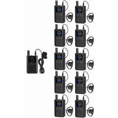 Kit para guía turístico de 1 transmisor y 10 receptores