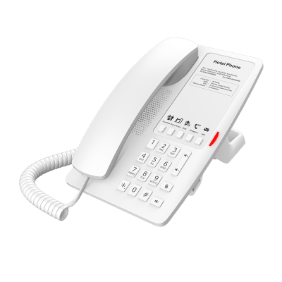 Teléfono IP WI-FI para Hotelería, Puerto USB-A para Carga, 5 Teclas Programables para Servicio Rápido (Hotline), Plantilla Personalizable con PoE