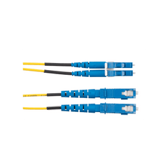 Jumper de Fibra Optica Monomodo 9/125 OS2, LC-SC Duplex, OFNR (Riser), Color Amarillo, 15 Metros