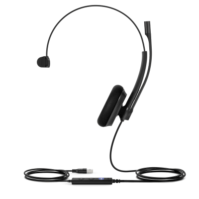 Diadema Alámbrica UH34 Lite Mono Teams de Yealink USB-C/A con Almohadillas de Espuma