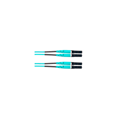 Jumper de Fibra Optica Multimodo 50/125 OM4, LC-LC Duplex, LSZH, Color Aqua, 3 Metros