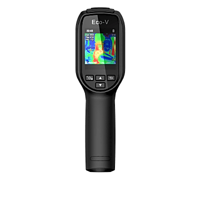 ECO-V - Cámara Termográfica Portátil / Resolución 96 x 96 Térmico / 640 × 480 Cámara Visual / Lente 1.35 mm / Pantalla LCD 2.4" / IP54  / Memoria interna 4 Gb