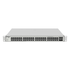 Switch Administrable PoE Capa 2+ Plus, con 48 puertos Gigabit PoE 802.3af/at + 4 SFP+ para fibra 10Gb, gestión gratuita desde la nube, 370w