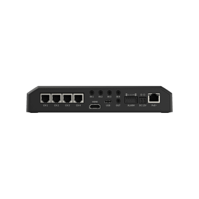 Modulo para camaras pinhole lentes remotos AI 4 Canales 2MP / Análisis Inteligente IVA / WiseStream AI / 4 Entradas Audio / PoE+ / Secure Element FIPS 140-3