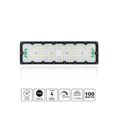 Reflector LED 100 W /350 x 100 mm / 85 - 265 Vca~ 50/60Hz / TCC 6 500 K / Uso en exterior.