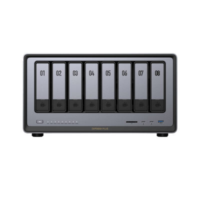 NASync DXP8800 Plus | SO UGOS Pro |  Intel X86 12th Gen Intel® Core™ i5 | SSD 128 GB | 8-Bahias (SATA) | 8GB DDR5 (Exp. a 32GB) | 2* M.2 SSD | 4 Puertos Thunderbolt™4 | WiFi | 1*USB3.2 Gen2, 10Gb/s | HDMI 8k.