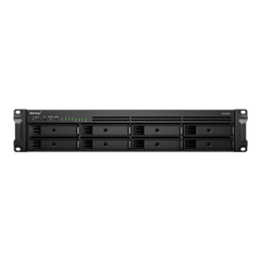 Servidor de Almacenamiento en Red Synology RackStation RS1221RP+ | 8 Bahías | Expandible a 12 Bahías | CPU AMD Ryzen V1500B | 4 GB DDR4 ECC | RAID Soportado | 10/25GbE | Virtualización Certificada | Protección de Datos Integral
