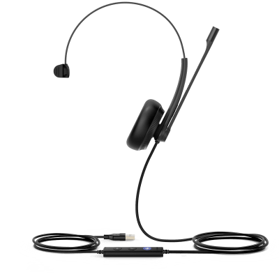 Diadema Alámbrica UH34 Mono USB / 3.5mm Teams de Yealink con Almohadillas de Cuero