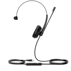 Diadema Alámbrica UH34 Mono USB / 3.5mm Teams de Yealink con Almohadillas de Cuero